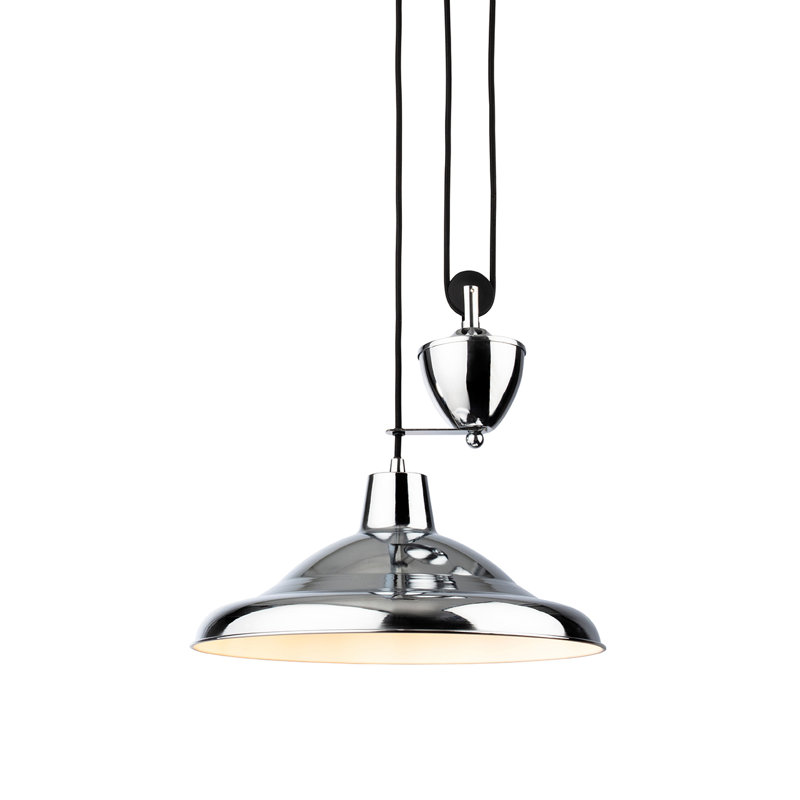 1 - Light Dome Pendant, Chrome