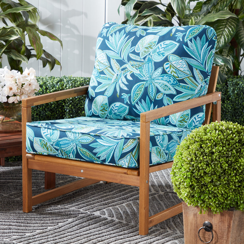 Outdoor 2-Piece Deep Seat Cushion Set, Botanical Crestwood