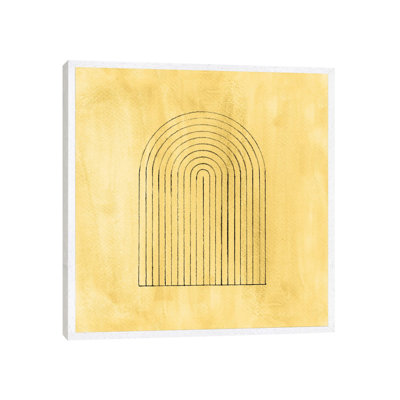 Mustard Mid Century Arch by Whales Way - Print on Canvas