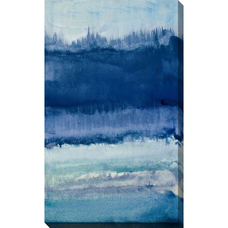 «Blue on Blue II», reproduction d'art sur toile tendue, H 40 po x l 18 po x P 1 po