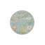 Tapis rose tissé à motif botanique lavable-746922893