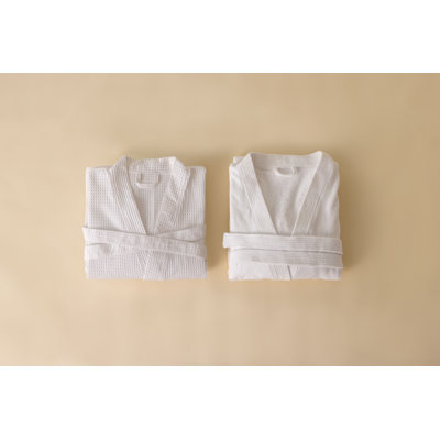 Cotton Velour Mid-Calf Bathrobe with Pockets