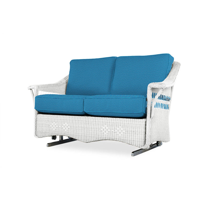 Nantucket Outdoor 2 - Seat Loveseat, White, Sailcloth Salt
