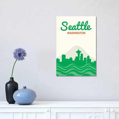 Seattle Skyline 1 Piece Wrapped Canvas Wall Art