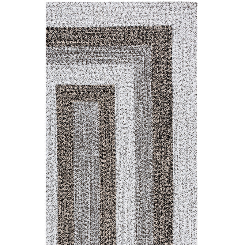 Burgan Woven Performance Machine Washable Performance Chevron Indoor/Outdoor Area Rug, Rectangle 5' x 8'