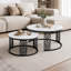 Ensemble de 2 tables basses gigognes noires-838135987