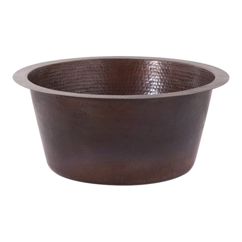 15'' L Drop-In Single Bowl Copper Kitchen Sink