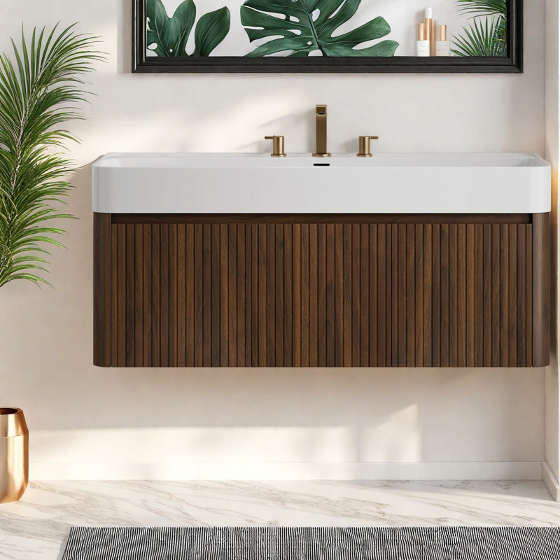 Wall Mounted With Solid Surface Top, 47.24