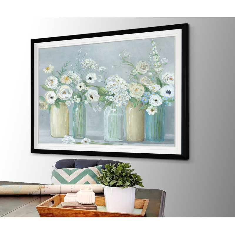 « Blooming Meadow Beauties » - reproduction, H 30 po x l 40 po, Impression encadrée, Noir