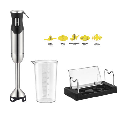 BergHOFF X5 Pro Food Processor, 5 Multifunctional Blades, 1000W 18000 RPM 16-Speed Control 13ft Cord