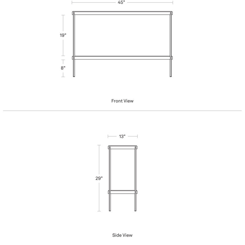 Comehither 45'' Marble Top Console Table