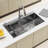 28" Single Bowl Stainless Steel Drop-In Kitchen Sink-124459979