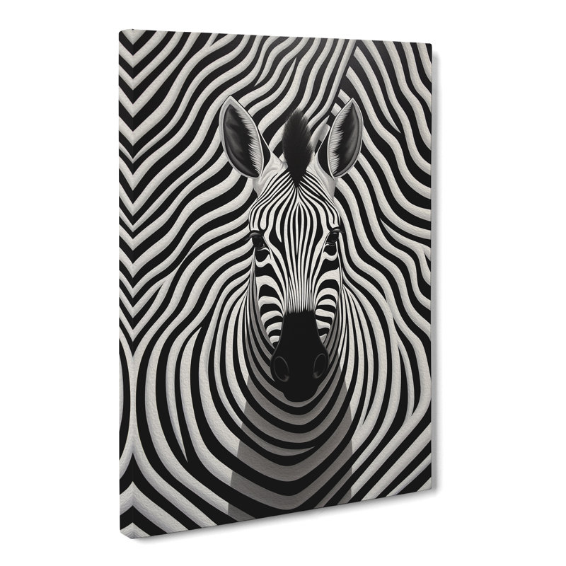 Zebra Op No.4 - No Frame Print, 76cm H x 50cm W x 3cm D