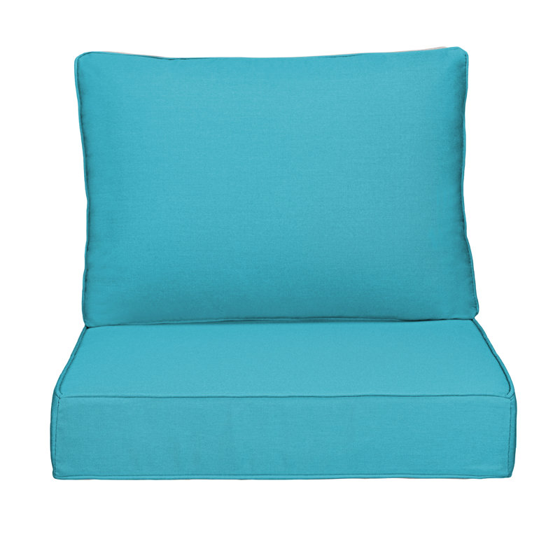 Jakailyn Outdoor 4.9'' Seat / Back Cushion, Light Blue