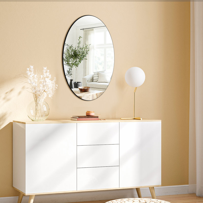 Aluminum Flat Wall Mirror, 36" x 24"