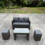 Rattan Wicker Garden Outdoor 3 Three Seater Sofa Conservatory Furniture Patio Coffee Table Stools Storage Dining Set Grey