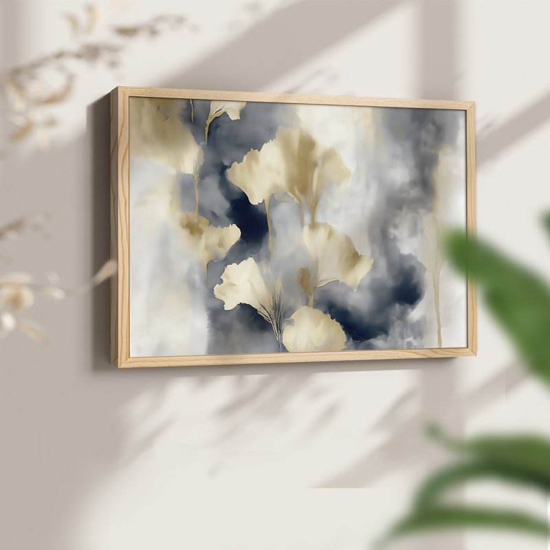 Abstrait, série C, reproduction encadrée, Naturel, H 11 po x l 14 po