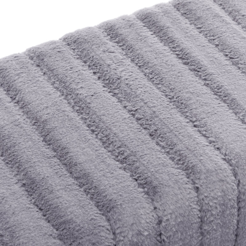 Julietta Tufted Upholstered Bench with Soft Sherpa Fabric and Modern Metal Legs, Light Gray