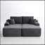 Chaise longue en L avec assise profonde et coussin moelleux-131221010