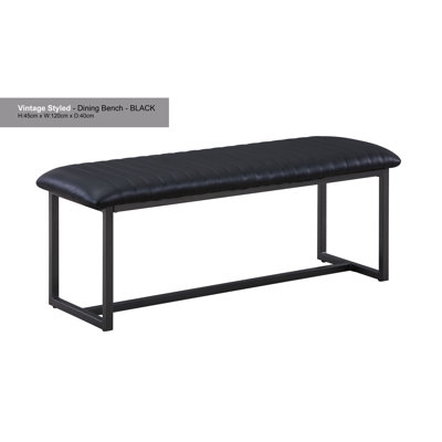 Photina Genuine Leather Upholstered Bench