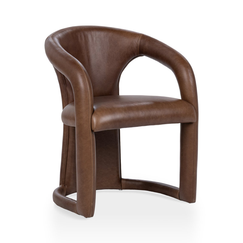 Archie Upholstered Arm Chair, Brown