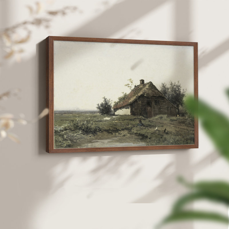 Paysages rétro-DCCVVII-impression encadrée - réaménageable, Noyer, H 22 po x l 28 po