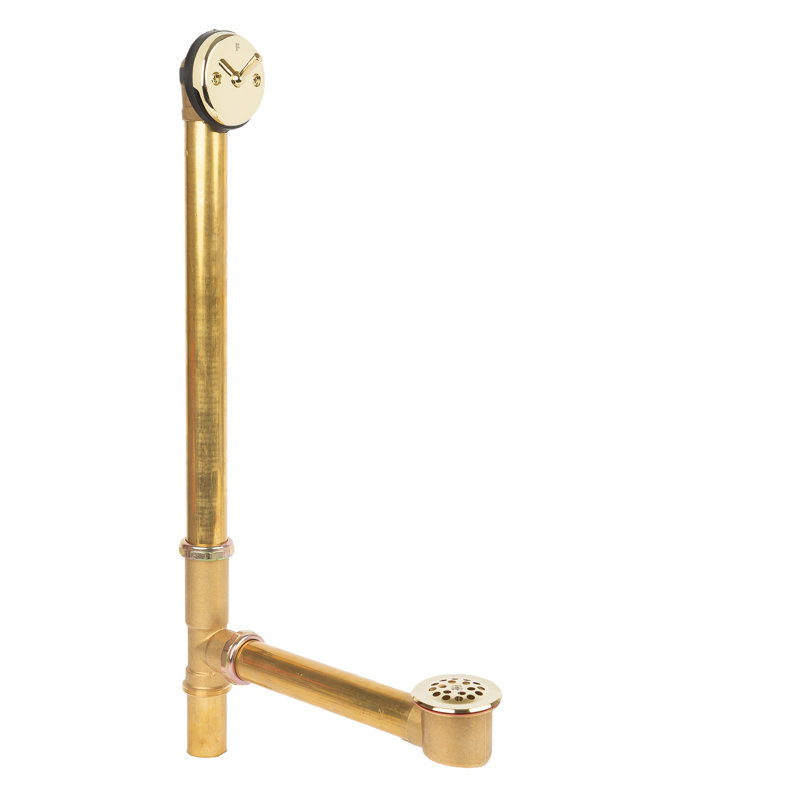 Drain de baignoire Trip Lever, Or poli