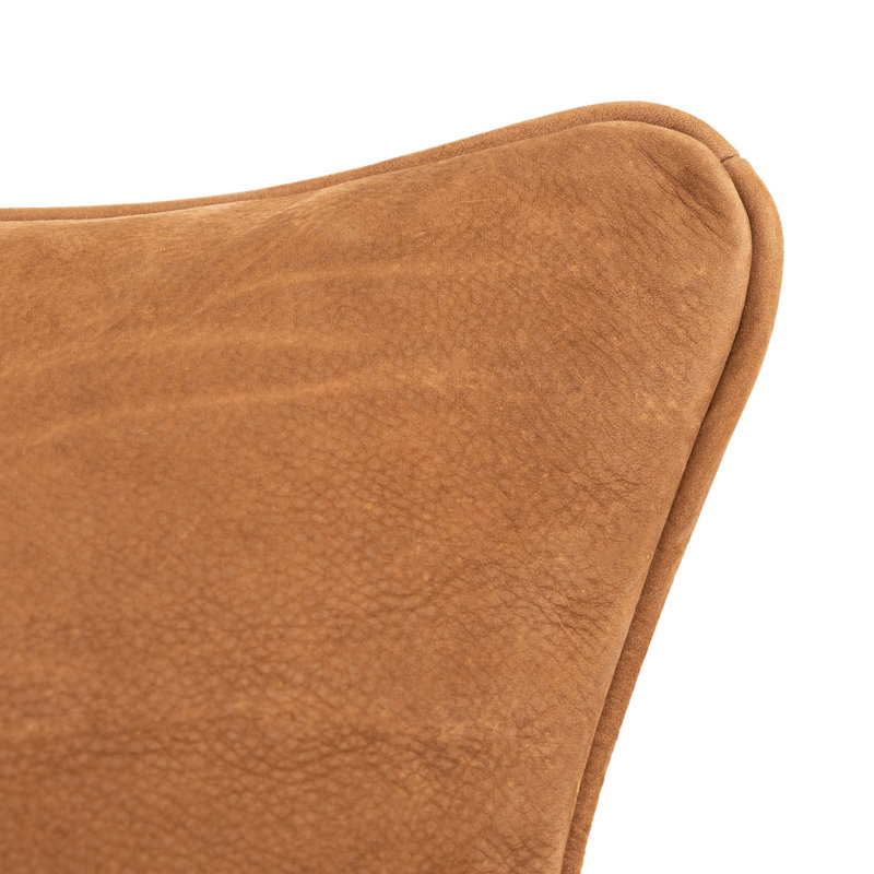 Coussin Olsen - Nubuck, Cognac, Rectangle H 16 po x l 24 po