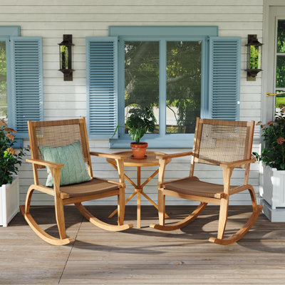 2 Pieces Patio Rocking Chair Set