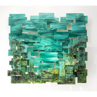 Coral Handmade Modern Abstract Wall Decor on Glass