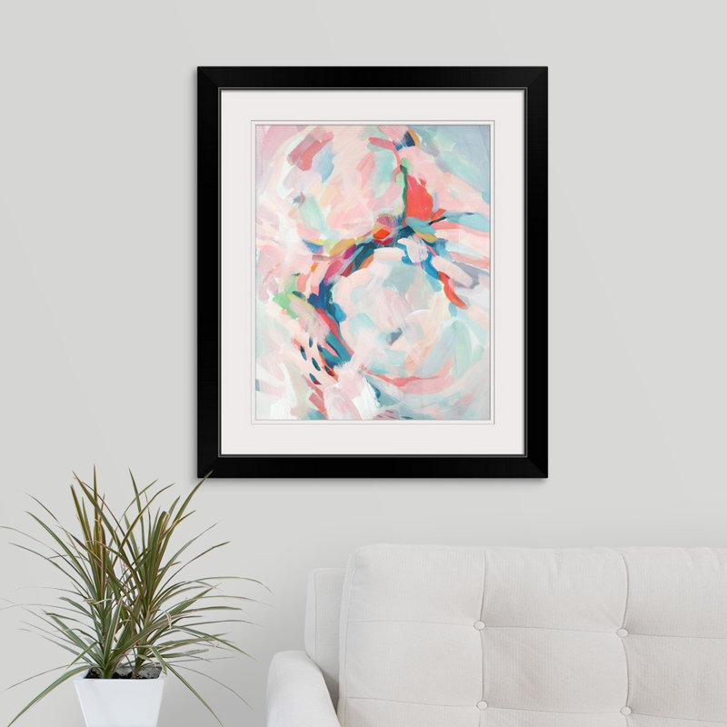 « coton bonbon ii »-reproduction d’art, H 28 po x l 24 po x P 1 po, Cadre noir