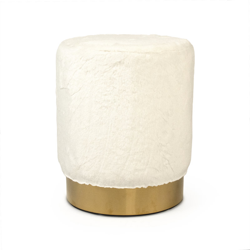 Sabio Upholstered Vanity Stool, White