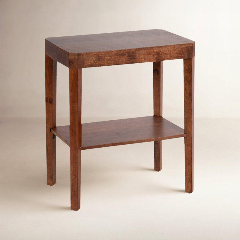 Ardentown Solid Wood End Table, Walnut Brown