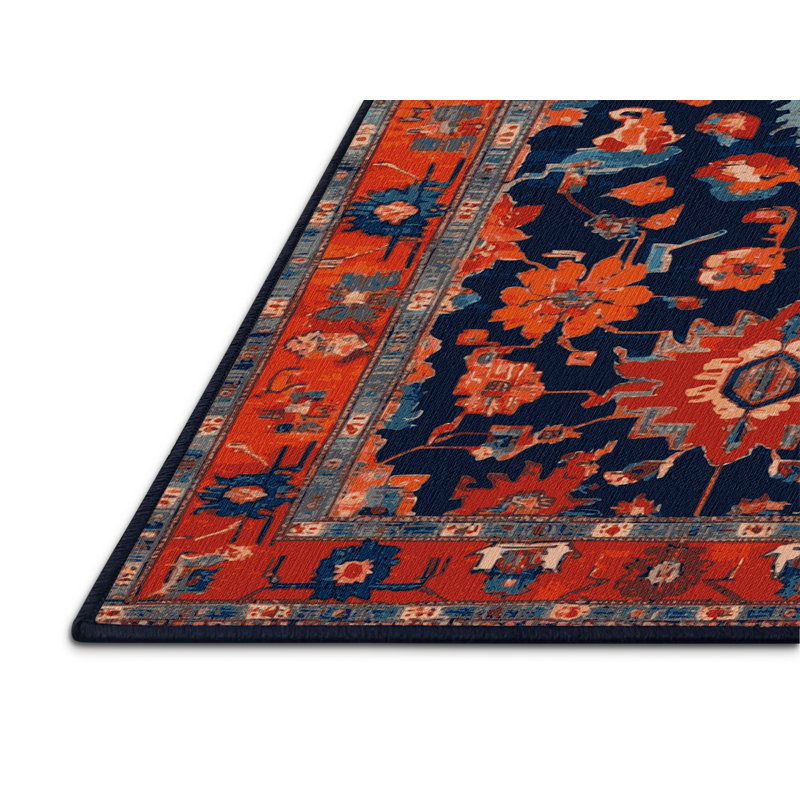 Tapis mauve lavable à la machine Tabriz, Rectangle 5 pi x 7 pi