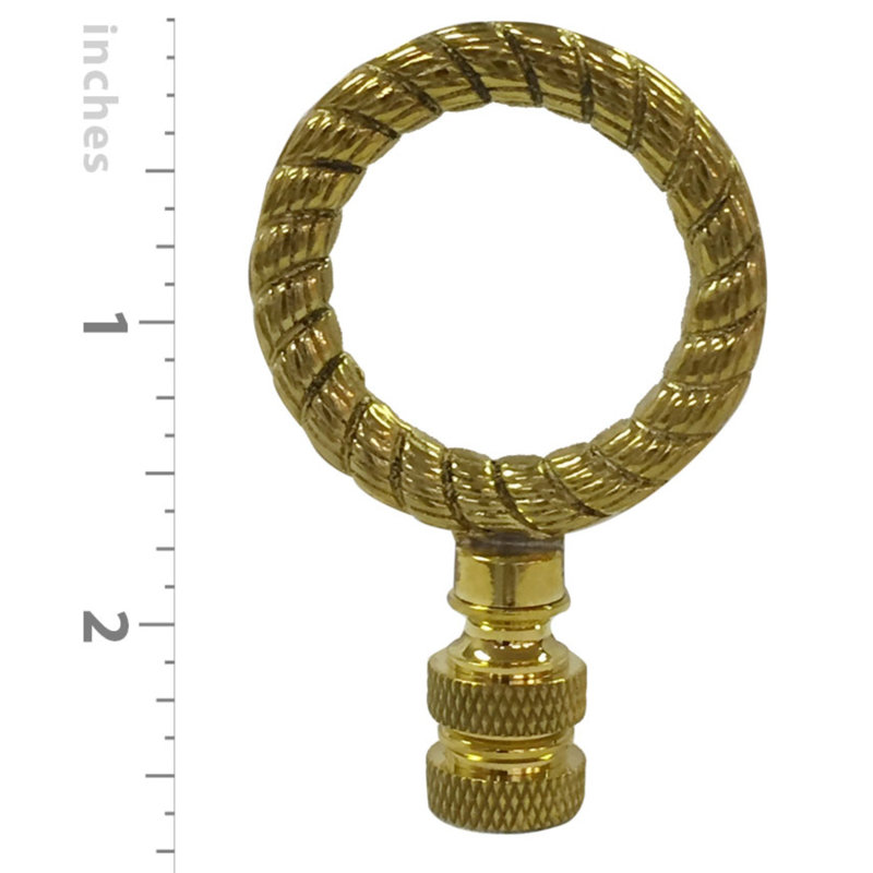Faîteau de lampe à couronne de corde, Laiton poli