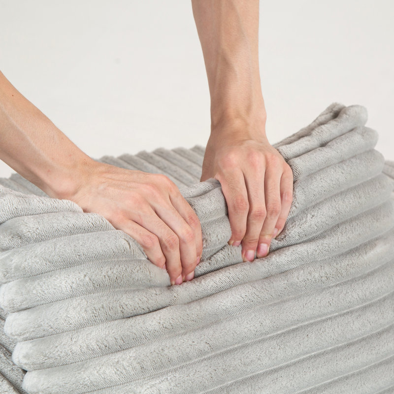 Compressed Sofa: Moon Bay Sofa with Luxurious Corduroy Fabric and High-Density Padding for Ultimate Comfort, Smoke Gray