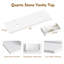 Dessus de meuble-lavabo blanc en pierre de quartz 60 po avec double vasque carrée en céramique