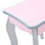 Teamson Kids Rapunzel Kids Vanity Table & Stool, Pink & Gray