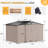 10 ft. W × 8 ft. D Outdoor Metal Storage Shed