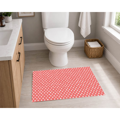Tapis de toilette rectangulaire absorbant et antidérapant Dot Lyfe