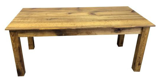 Table de salle à manger Rizzo, Bois de grange, H 30 po x L 54 po x l 54 po