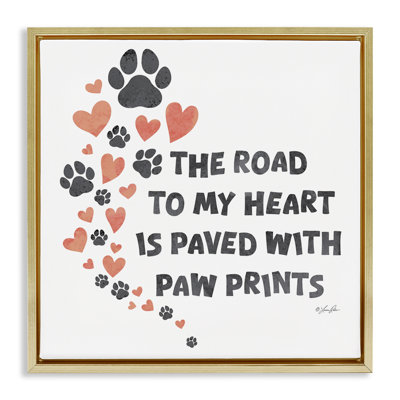 «Road To My Heart», art mural encadré flottant doré par Lauren Rader