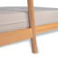 Canapé modulaire en L en bois d'acacia pour le patio, causeuse en L et causeuse