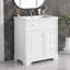 Meuble-lavabo compact compact avec lavabo en bois massif
