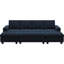 Canapé-lit modulaire réversible en velours Shavera-756870015