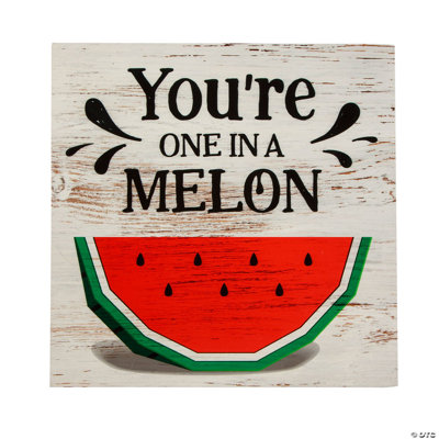 10 x 10 Inch You're One in a Melon Sign Wall Decoration