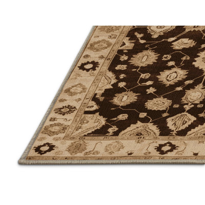Tapis brun lavable à la machine