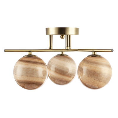 Glass Semi Flush Mount