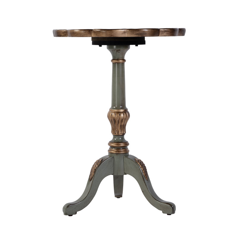 Dansby Pedestal Side Table, Pastel Green
