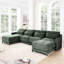 Quatre places avec soutien lombaire élégant, mobile, en bois, assise ergonomique, configuration personnalisable pour différents espaces en chenille, coussins, base en bois massif, dossier, configuration-120913041